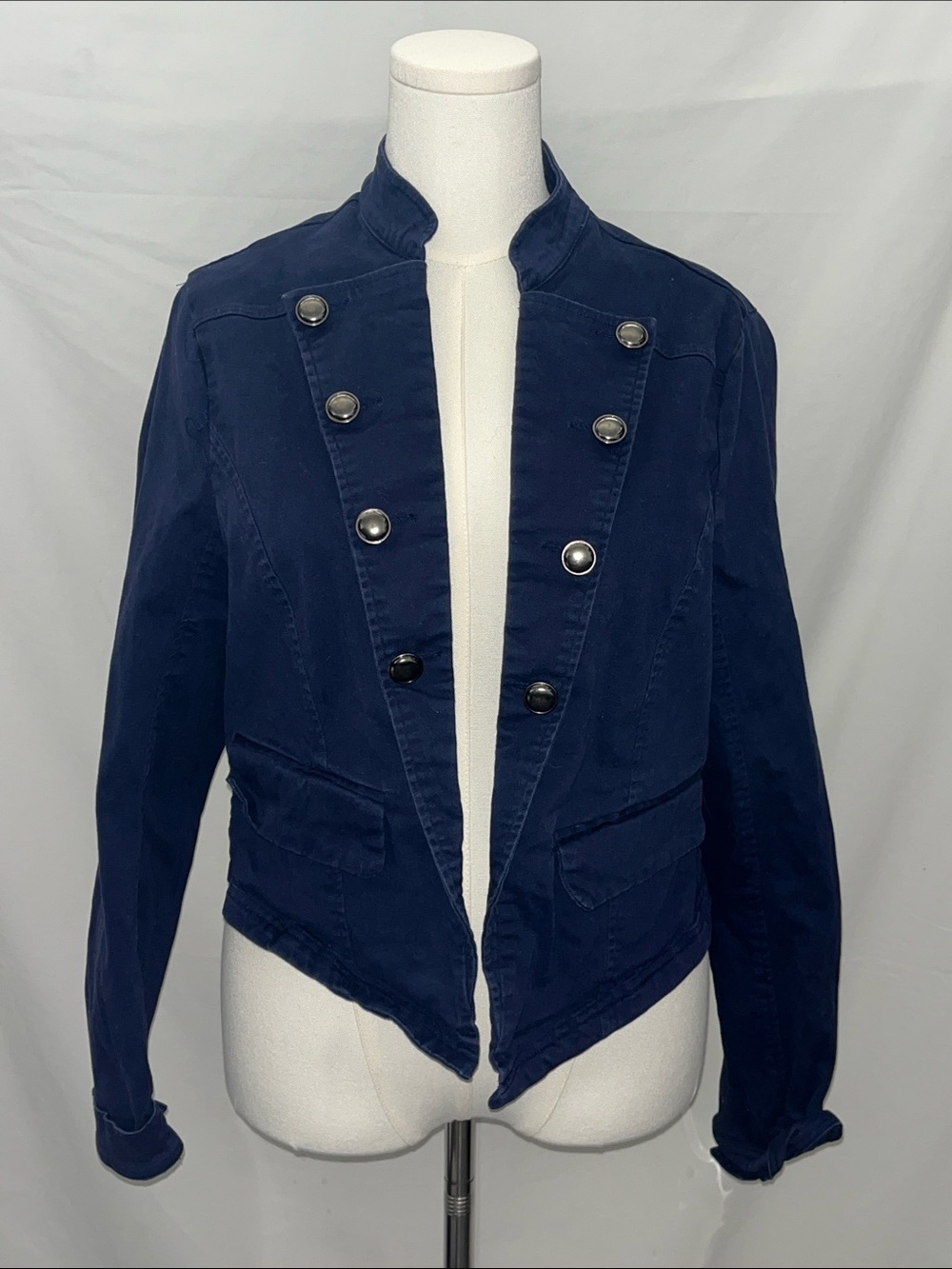 torrid Navy Military-Inspired Double Row Button Blazer